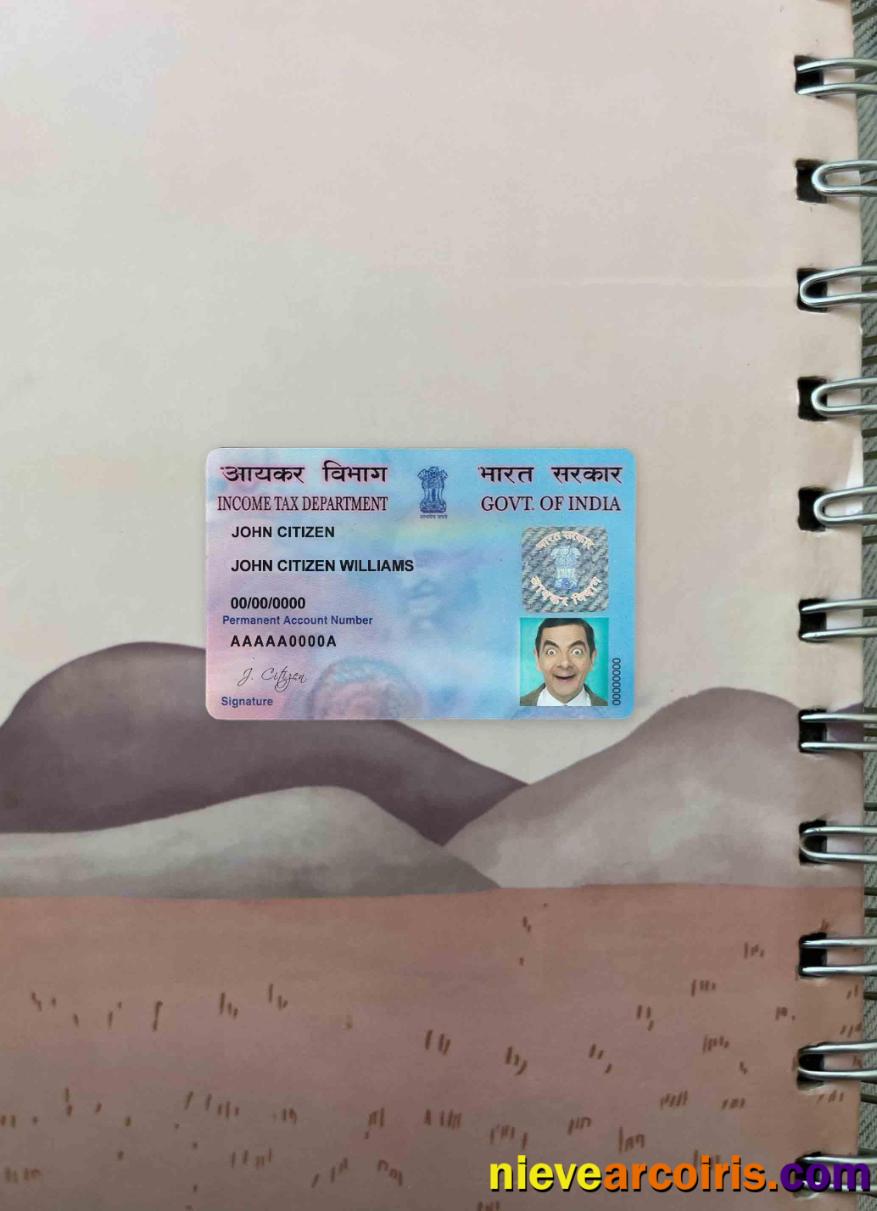 India e-PAN card photolook